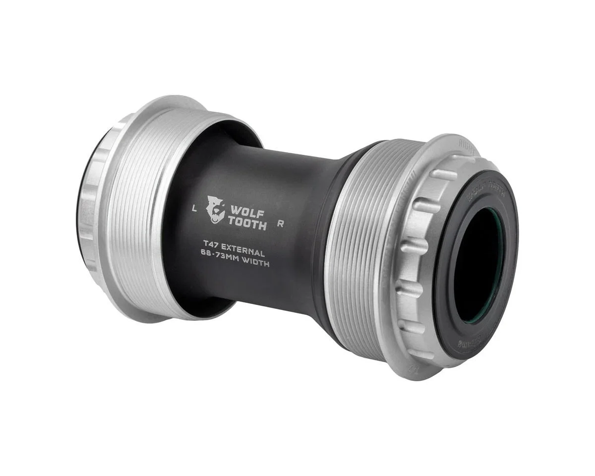 Wolf Tooth Components T47 External Bottom Bracket (Raw Silver) (24mm | Shimano) (68/73mm)